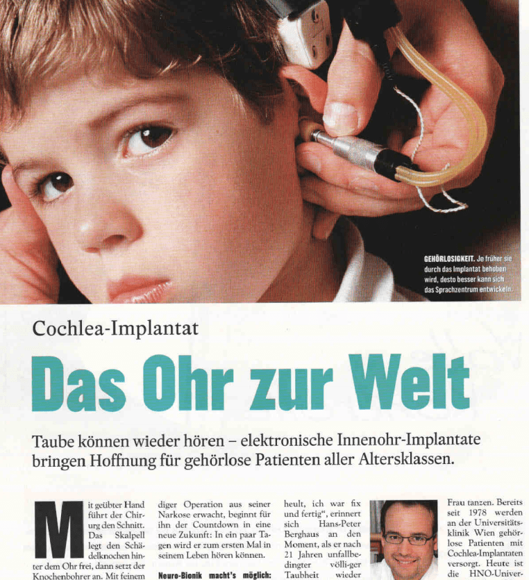 Cochlea-Implantat - Das Ohr zur Welt
